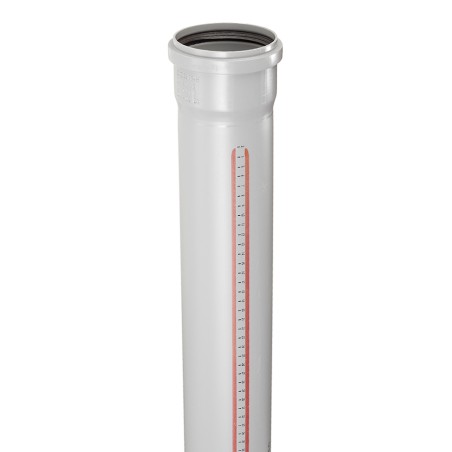 Труба канализационная 90x250 мм НТЕМ однораструбная, серая