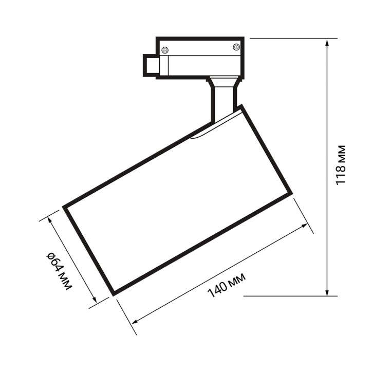 PTR 0725 25w 4000K 24° WH (белый) IP40 Jazzway