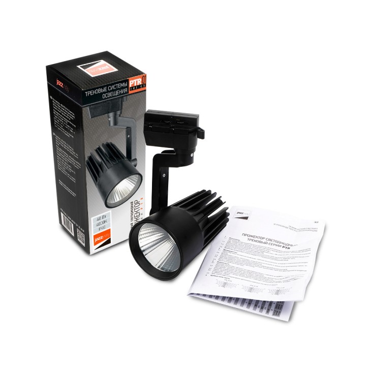 Светильник светодиодный трековый на шинопровод ДПО- 40Вт 4000K 24 град. 3600Лм BL (чёрный) IP40 Светильник светодиодный трековый на шинопровод ДПО- 40Вт 4000K 24 град. 3600Лм BL (чёрный) IP40