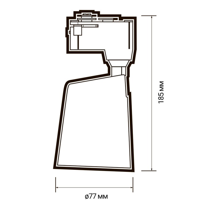 PTR 1615 15w 3000K 24° BL (чёрный) IP40 Jazzway