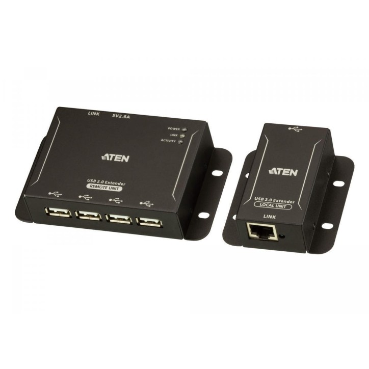 4-х портовый удлинитель, USB 2.0, 50 метр., CAT 5/ 4-Port USB 2.0 CAT 5 Extender (up to 50m)