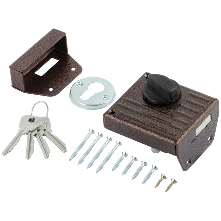 Замок накладной Зенит ЗН1-2, медь