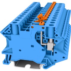 Клемма TU 1-1 с размыкателем, сечение 4 мм. кв., синяя