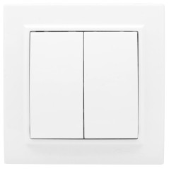 Выключатель Минск 2-клавишный СП 10А белый
