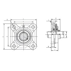 Подшипниковый узел UCF204 TECHNIX