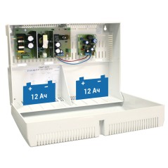 СКАТ-2412 источник питания 24В 3А/12В 0,5А корпус под АКБ 2х12Ач холодн. пуск