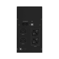 Источник бесперебойного питания line-interactive, Info LCD 2000 ВА/1200 Вт, 1/1, 2xIEC C13, 2xSchuko, USB + RJ45, LCD, 2x9Aч