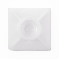 Монтажная база двойная самоклеящаяся 19x19, белая для хомутов шириной до 3,6мм