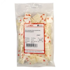 Монтажная база двойная самоклеящаяся 19x19, белая для хомутов шириной до 3,6мм