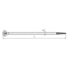 КСЗ 3x100 (черн) (100шт) Стяжка нейлоновая