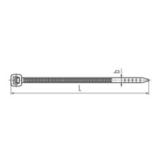 КСС 3x200 (черн) (100шт) Стяжка нейлоновая