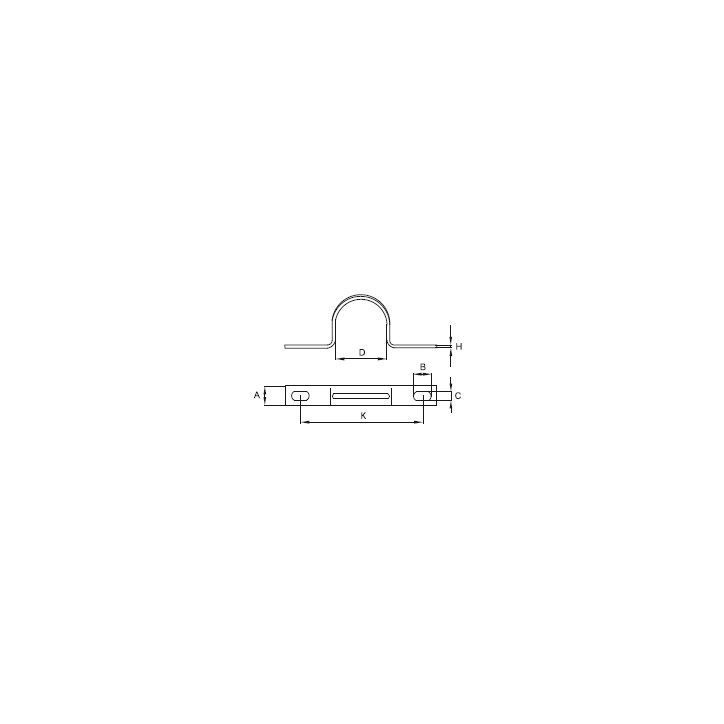 Скоба металлическая 22мм двухлапковая оцинкованная Скоба металлическая 22мм двухлапковая оцинкованная