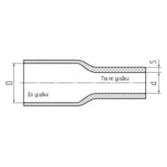 Трубка термоусадочная клеевая ТТК (4:1)-4/1 черн