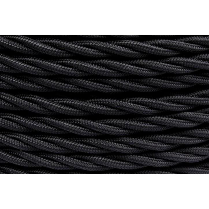 Ретро провод 2х1,5 Черный (матовый) 50м