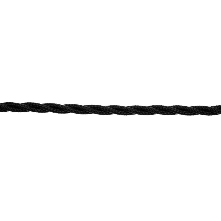 Ретро провод 2х1,5 Черный (матовый) 50м