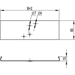 Накладка на стык профиля 90х50 мм IN-Liner FRONT