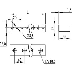 Заглушка для кабель-канала 60х40 торцевая LAN In-liner