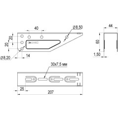 Угол внешний AEM 40x17 In-liner