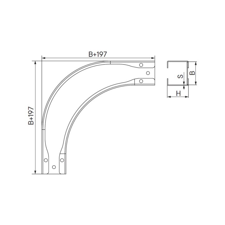 Профиль С-образный 41х41 L500 толщина 1.5 мм цинк-ламельный