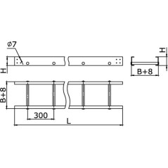 Профиль BPF, для консолей быстрой фиксации BBF, L400, толщ.2,5 мм, горячеоцинкованный