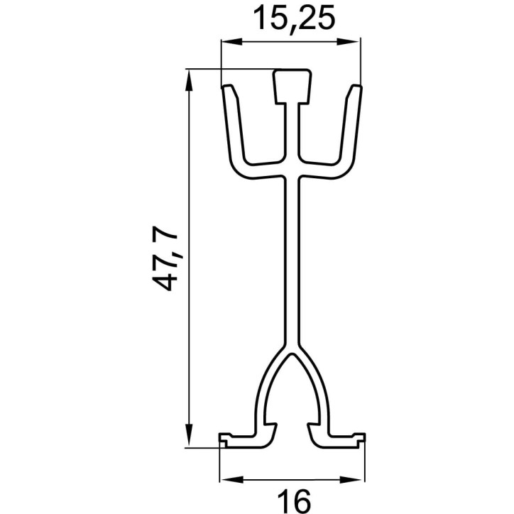 Угол плоский Т-образный IM 25x17 IN-Liner Угол плоский Т-образный IM 25x17 IN-Liner