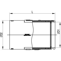 Муфта 110мм разъемная с фиксатором для двустенных-дренажных труб