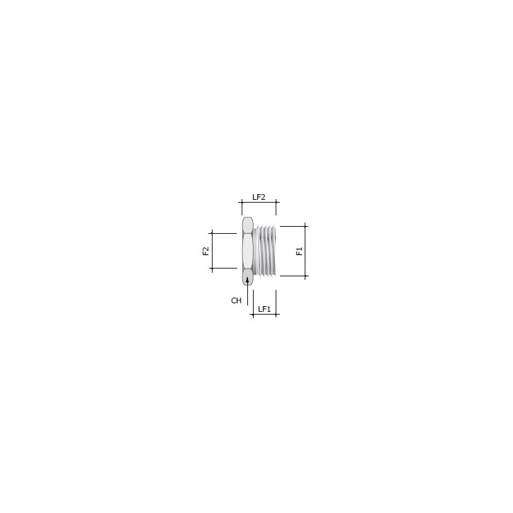 Переходник M32x1,5 ( наружн. резьба)/ M25x1,5 (внутр. резьба)