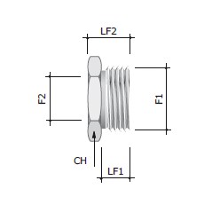 Переходник M50x1.5 наружная резьба/ M32x1.5 внутренняя резьба
