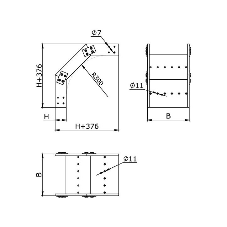 Крышка на угол CS-90 вертикальный внутренний основание 100мм