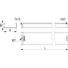 Лоток лестничный 300х100х3000мм лонжерон 1.5мм