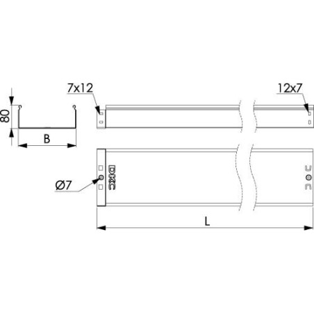 Лоток лестничный 300х100х3000мм лонжерон 1.5мм