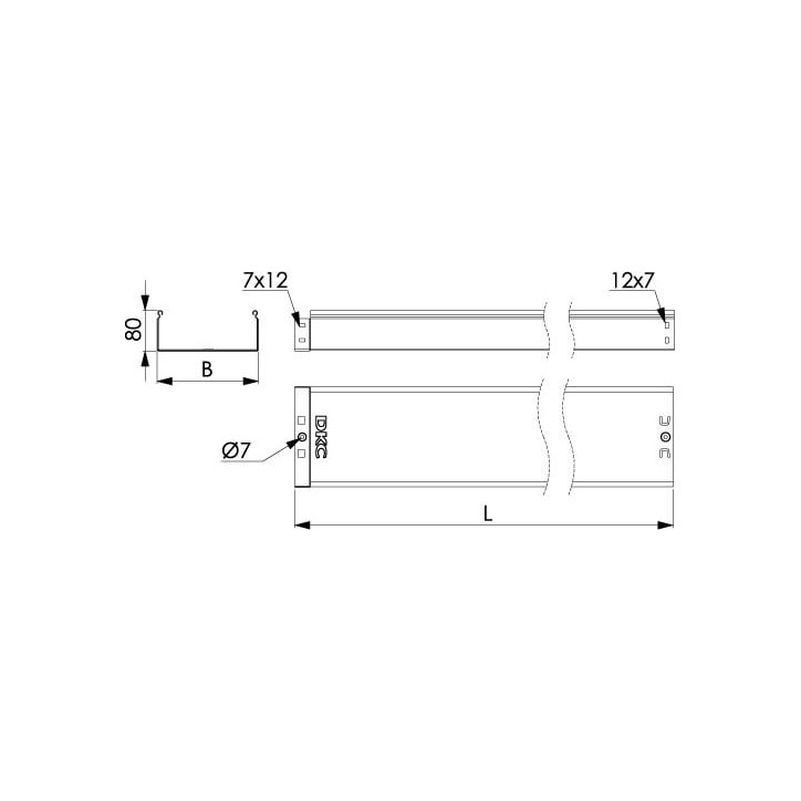 Лоток лестничный 300х100х3000мм лонжерон 1.5мм