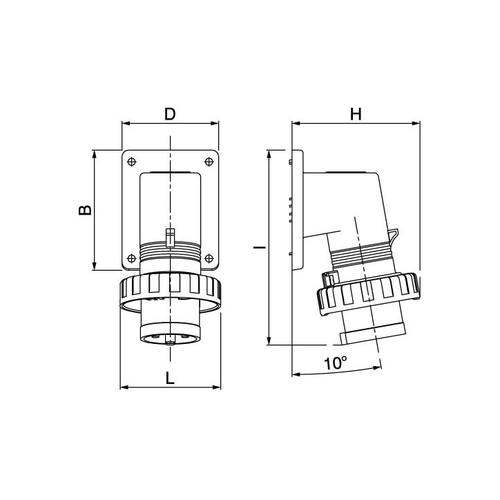 TA-GN 60x40 Короб с крышкой, с направляющими для установки разделителей