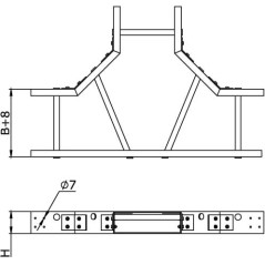 TA-GN 120x40 Короб с крышкой, с направляющими для установки разделителей