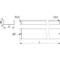 ТА-GN 120x60 Короб с крышкой, с направляющими для установки разделителей