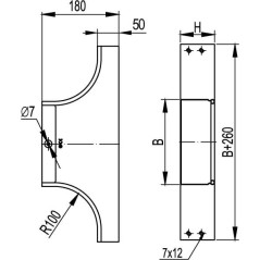 Лоток перфорированный 100х80 L3000