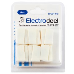 Клемма соединительная 2-контактная Elеctrodeel ED 224-112-b6, сечение 0,5-2,5 мм2, 24А/400В (упаковк