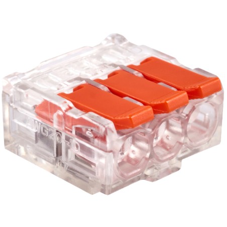 Клемма соединительная 3-контактная Elеctrodeel ED 230-613-b6, сечение 0,5-6,0 мм2, 41А/450В (упаковк