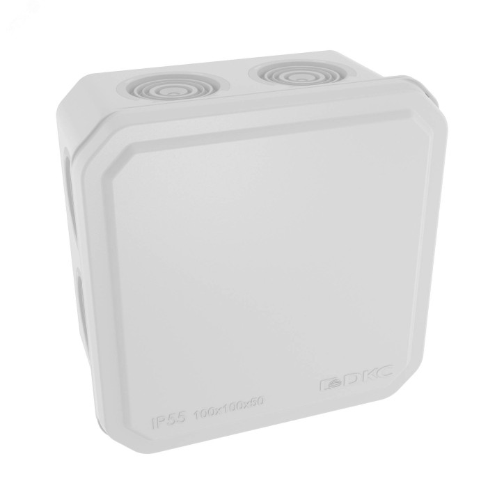 Коробка распределительная с кабельными вводами IP55 100х100х50мм (розница)