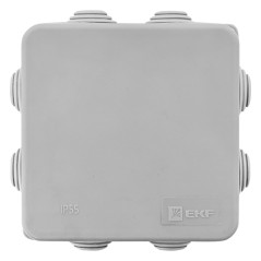 Коробка распределительная КМР-030-031 с крышкой (85х85х40) для прямого монтажа 8 мембр. вводов серая