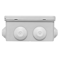 Коробка распределительная КМР-030-014 с крышкой (100х100х50) для прямого монтажа, 10 мембр. вводов с