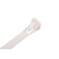 Стяжка многоразовая нейлоновая PRM 7,5х200мм белая (50 шт.)