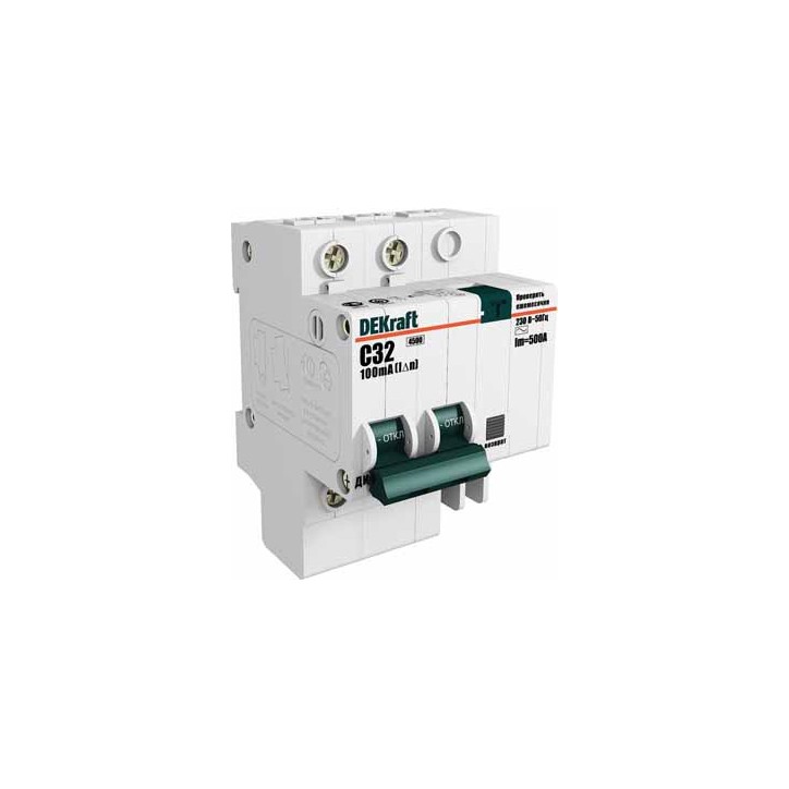 Выключатель автоматический дифференциальный (АВДТ) 2п 16А 30мА тип AC С 4.5кА ДИФ-101 Выключатель автоматический дифференциальный (АВДТ) 2п 16А 30мА тип AC С 4.5кА ДИФ-101