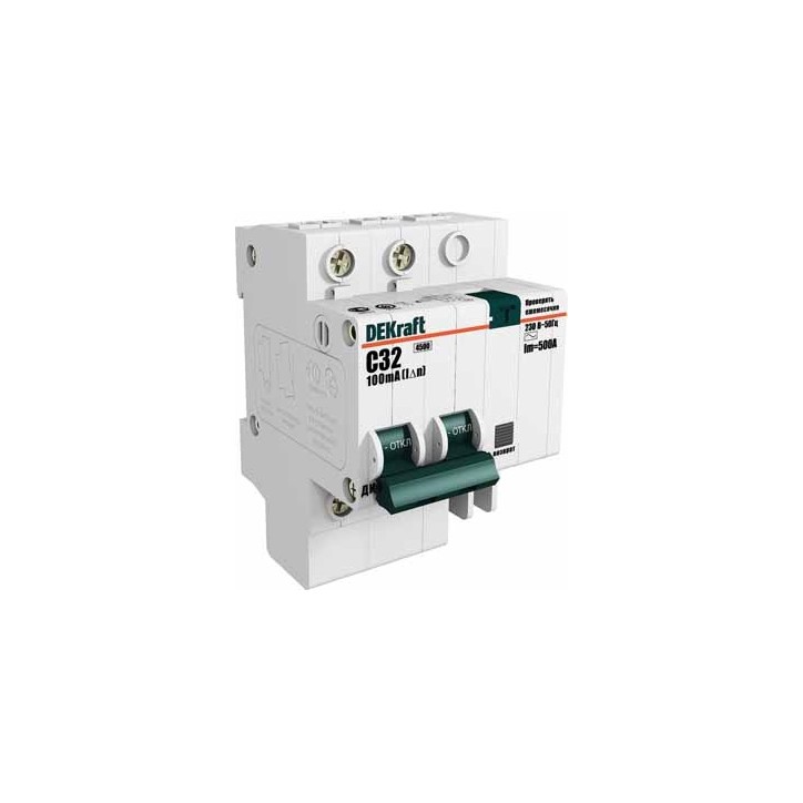 Выключатель автоматический дифференциальный (АВДТ) 2п 16А 30мА тип AC С 4.5кА ДИФ-101 Выключатель автоматический дифференциальный (АВДТ) 2п 16А 30мА тип AC С 4.5кА ДИФ-101