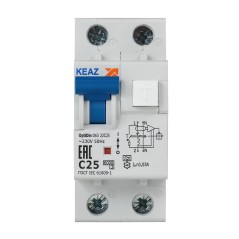 Выключатель автоматический дифференциального тока АВДТ с защитой от сверхтоков 2П 25А 30мА A OptiDin