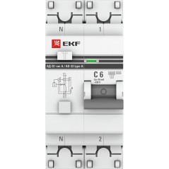 Дифференциальный автомат АД-32 1P+N 6А/30мА (хар. C, A, электронный, защита 270В) 6кА PROxima
