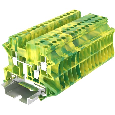 Клемма TU 1-2 земля, винтовая, сечение 2,5 мм. кв., желто-зеленая