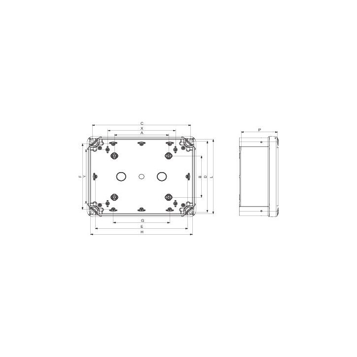 ПЛАСТ.КОРОБКА ABS 241x194x107