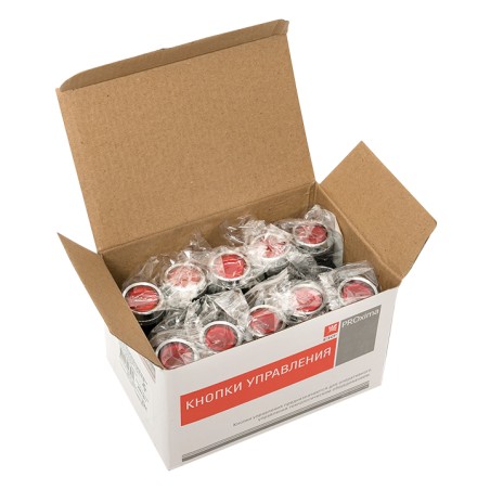 Кнопка ABLFS-22 с подсветкой красный NO+NC 230В PROxima