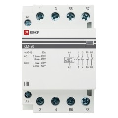 Контактор модульный КМ 20А 2NО+2NC (3 мод.) PROxima